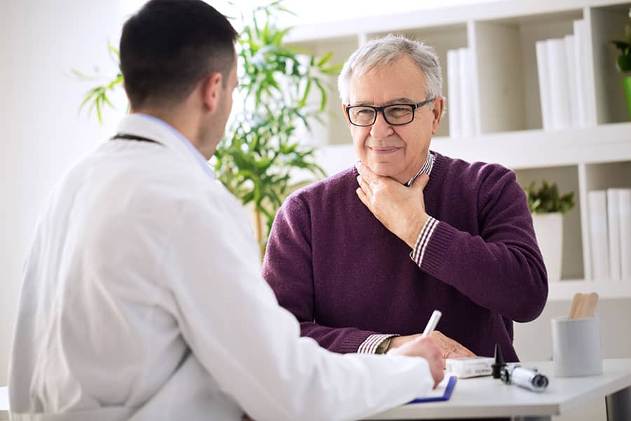 sore throat senior seeks holistic doctor care